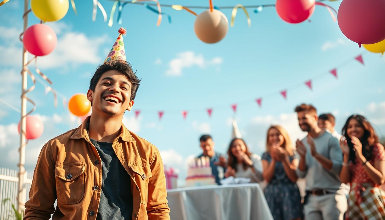 Glückwünsche zum Geburtstag junger Mann